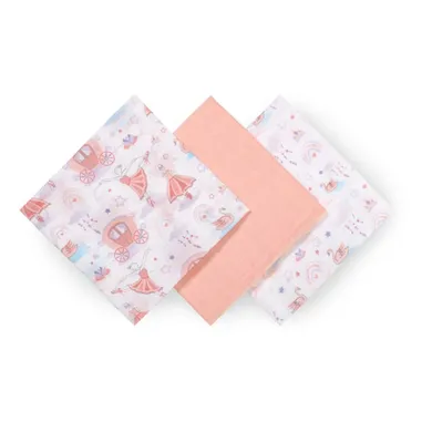 Babyono, Baletnice, pieluszka muślinowa, 70-70 cm, 3 szt.
