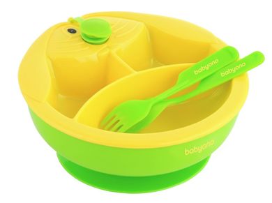 BabyOno, miseczka z przyssawką, podgrzewana wodą