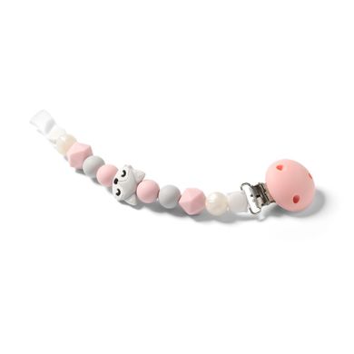 BabyOno, Natural Nursing, zawieszka do smoczka, różowa