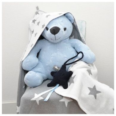 Baby's Only, Star, Otulacz po kąpieli, dwustronny, miętowo-biały, 82-82 cm