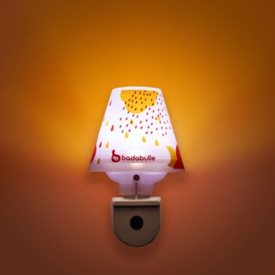Badabulle, lampka nocna do kontaktu, pomarańczowa