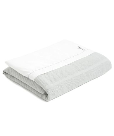 Bamboom, 2-częściowy komplet pościeli, bambus organiczny, biała&miętowa, 100-135 cm