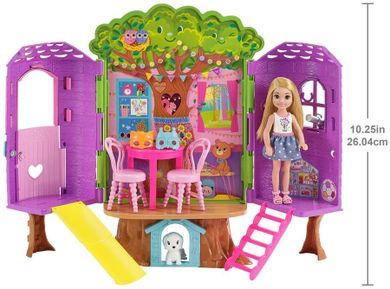 Barbie, Chelsea i jej domek na drzewie, zestaw z lalką