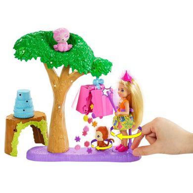 Barbie, Chelsea Urodziny z niespodzianką, zestaw z lalką i akcesoriami