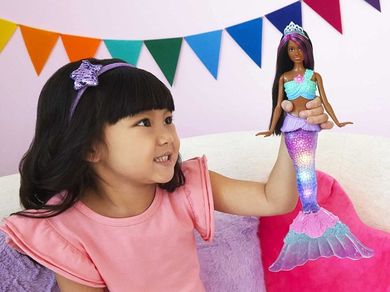 Barbie, Dreamtopia, Syrenka Migoczące światełka, lalka