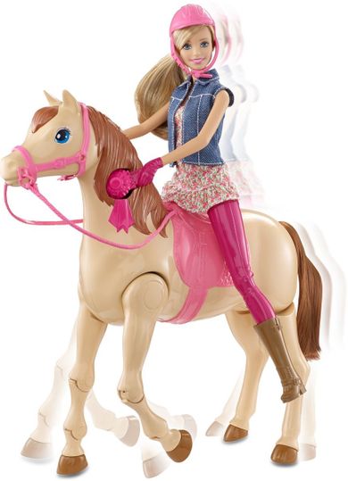 Barbie, Dżokejka i konik, zestaw z lalką