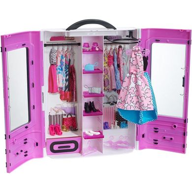 Barbie Fashionistas, Modna szafa, zestaw bez lalki, fioletowa