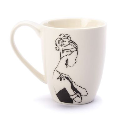 Barbie, Glamour, kubek porcelanowy, biały, 400 ml