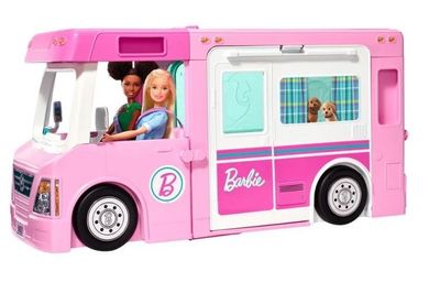 Barbie, Kamper 3w1, zestaw do zabawy bez lalek