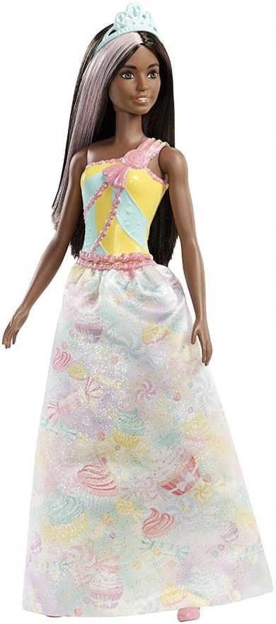 Barbie, lalka księżniczka, brunetka