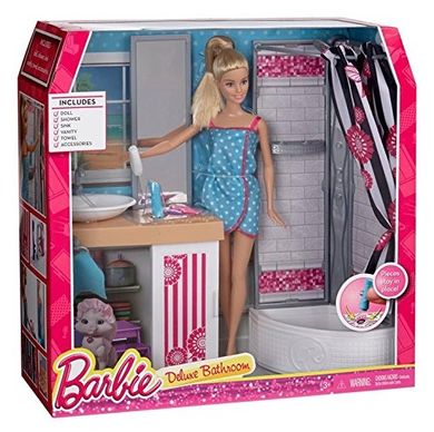 Barbie, Łazienka, zestaw z lalką