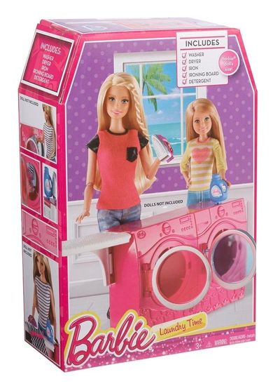 Barbie, Mebelki, pranie, zestaw akcesoriów