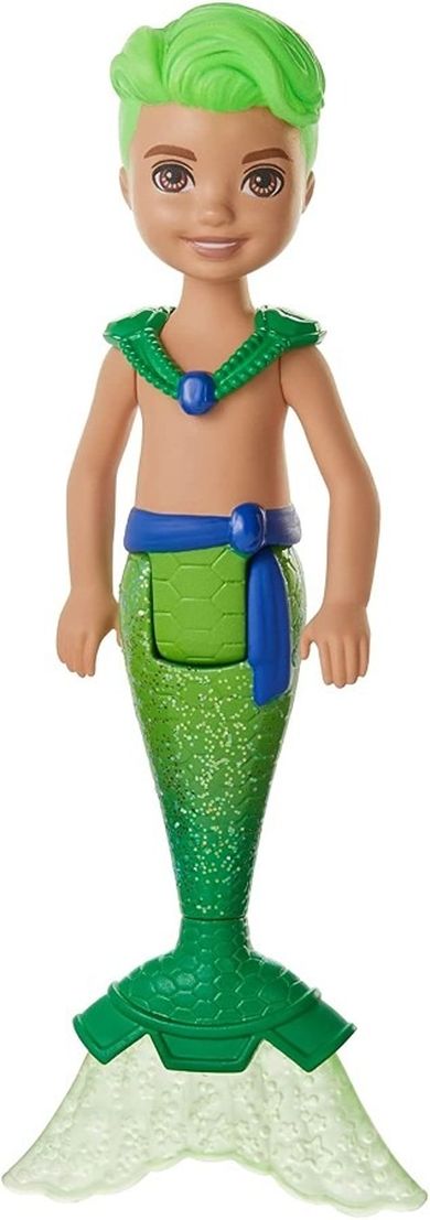 Barbie, Syrenka Chelsea, mała laleczka chłopiec #6, zielona