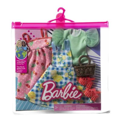 Barbie, Ubranka i akcesoria dla lalek, dwupak, HJT33