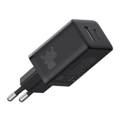 Baseus, Cube C+U, ładowarka sieciowa, cluster black, 30W