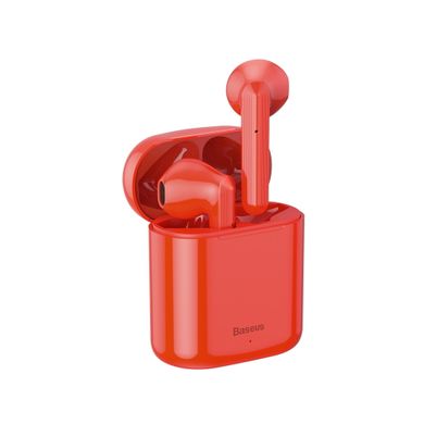 Baseus, słuchawki bluetooth TWS W09, czerwone