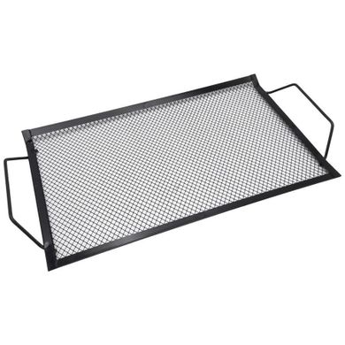 BBQ, blacha do grillowania, metalowa, czarna, 40-22 cm