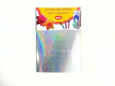Beniamin, papier hologramowy, zestaw kreatywny, A4, 10 arkuszy