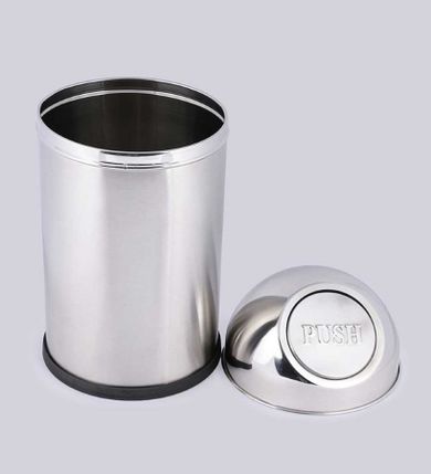 Bergner, stalowy kosz na śmieci typu push, BG-5120, 10 l