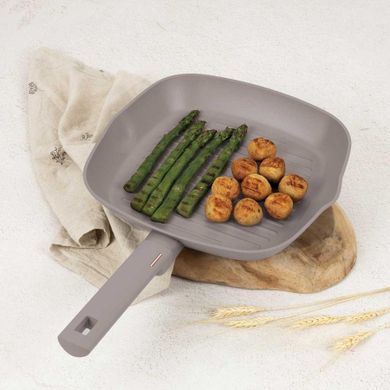 Berlinger Haus, patelnia grillowa tytanowa, taupe, 28 cm
