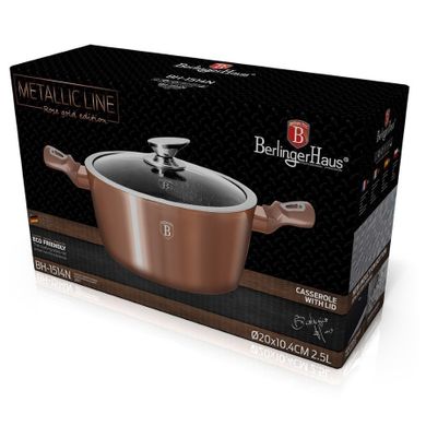 Berlinger Haus, Rose Gold, garnek granitowy, 6,5l