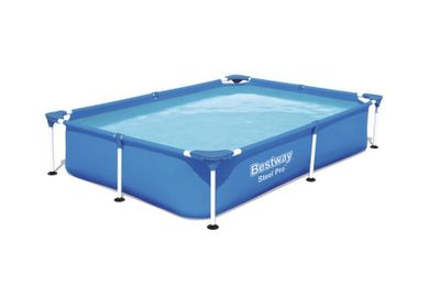 Bestway, Steel Pro Max, basen stelażowy, prostokątny, 2,21-1,50-0,43m