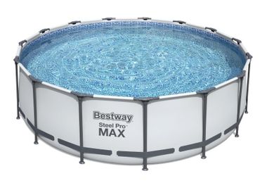 Bestway, Steel Pro Max, basen stelażowy z pompą filtracyjną, 4,57-1,22m