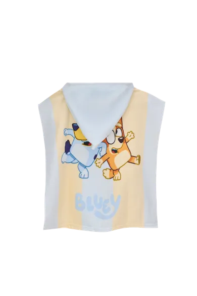 Bluey, okrycie kąpielowe, ponczo dwustronne, błękit, 50-100 cm