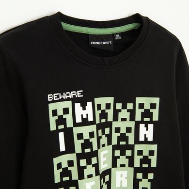 Bluza chłopięca, czarna, Minecraft