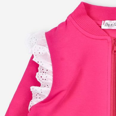 Bluza dziewczęca, rozpinana, różowa, By o Baby