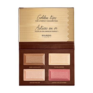 Bourjois, Delice de Poudre, rozświetlająca paletka do twarzy nr 01, Dark Chocolate, 18 g