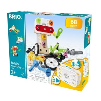 Brio, Builder, zestaw z rejestratorem dźwięku, klocki konstrukcyjne, 68 elementów