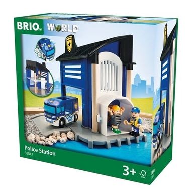 Brio World, Komisariat policji, zabawka drewniana, zestaw z figurkami