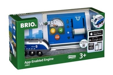 Brio World, Lokomotywa sterowana aplikacją, zabawka drewniana