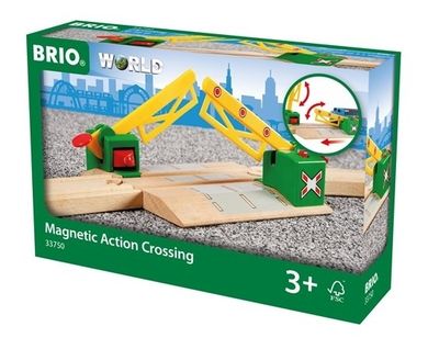 Brio World, Magnetyczny przejazd kolejowy, zabawka drewniana