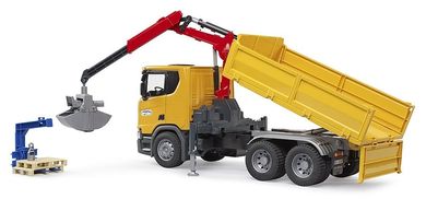 Bruder, Scania Super 560R, Ciężarówka z dźwigiem i paletami, model pojazdu