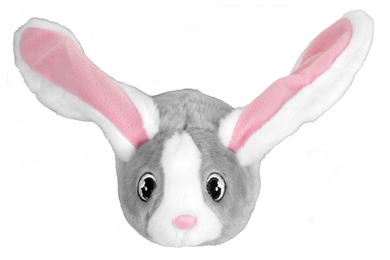 Bunnies, króliczek magnetyczny, szary-biały