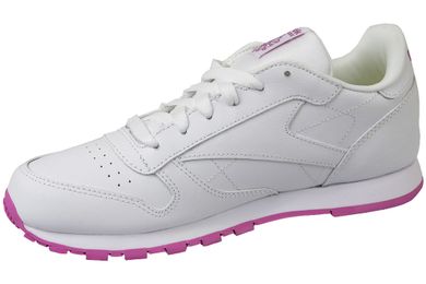 Buty sportowe dziewczęce, białe, Reebok Classic Leather