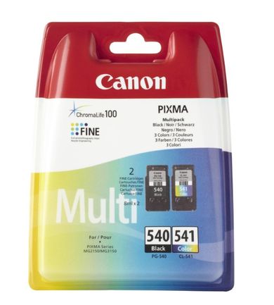 Canon, zestaw, tusz do drukarki, 5225B006, oryginał PG540/CL541, PG-540/CL-541, 2-8 ml, czarny