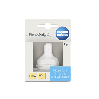 Canpol babies, Difrax, smoczek silikonowy do butelki S-Shape, S, mini, 0-3m, 2 szt.