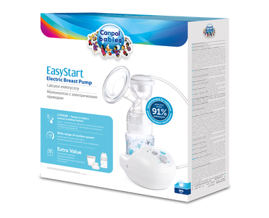 Canpol babies, EasyStart, dwufazowy laktator elektryczny + 60 wkładek laktacyjnych