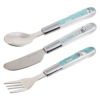 Canpol babies, Exotic animals, zestaw sztućców ze stali nierdzewnej, niebieski