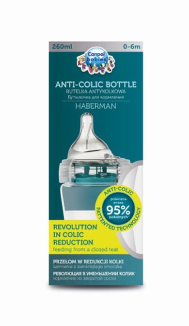 Canpol babies, Haberman, butelka antykolkowa, sowa, 260 ml