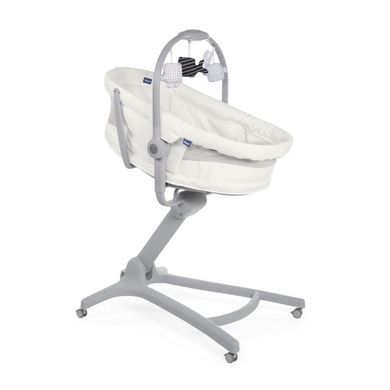 Chicco, Baby Hug 4in1 Air, kołyska, leżaczek, krzesełko, white snow