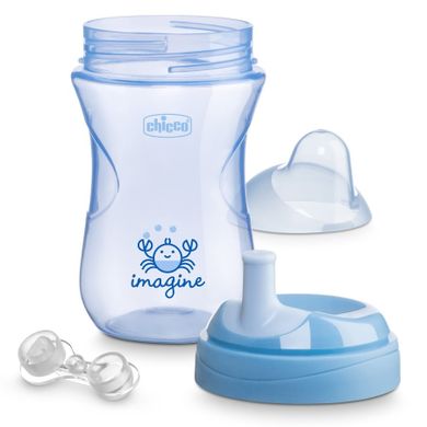 Chicco, kubek treningowy, niekapek z ustnikiem w kształcie słomki, 12m+, 266 ml