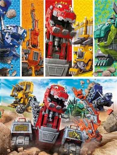 Clementoni, Dinotrux, puzzle 4w1