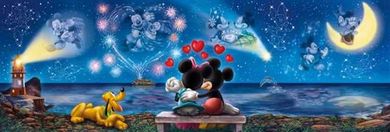 Clementoni, Panorama, Myszka Mickey i Minnie, puzzle, 1000 elementów
