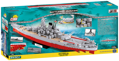 Cobi, 4811 MA WS Musashi japoński pancernik, klocki, 2430 elementów