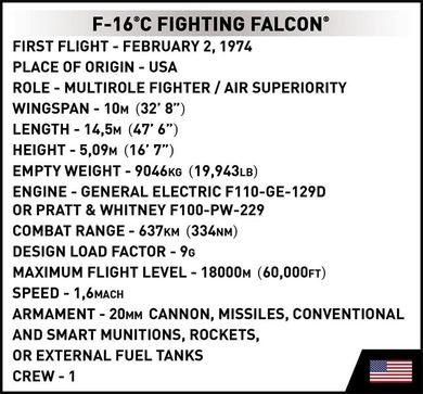 Cobi, Armed Forces, F-16C Fighting Falcon, klocki, 416 elementów