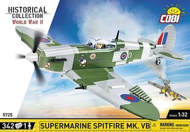 Cobi, Historical Collection WWII, Supermarine Spitfire Mk.VB, klocki, 342 elementy